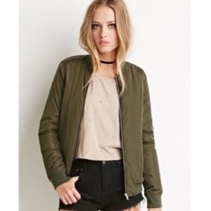 Forever 21 Olive Green Bomber jacket